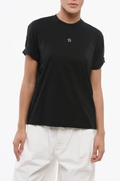 Sale T-Shirt Girocollo STAR in Cotone Donna T-Shirts E Tops
