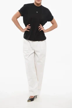 Sale T-Shirt Girocollo STAR in Cotone Donna T-Shirts E Tops