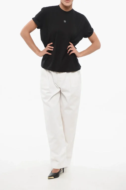 Sale T-Shirt Girocollo STAR in Cotone Donna T-Shirts E Tops