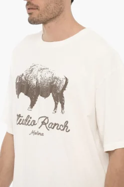 New T-Shirt Girocollo STUDIO RANCH Stampata sul Fronte Uomo T-Shirt
