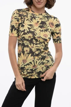 Outlet T-Shirt Girocollo SUNFLOWER in Cotone Tecnico Donna T-Shirts E Tops