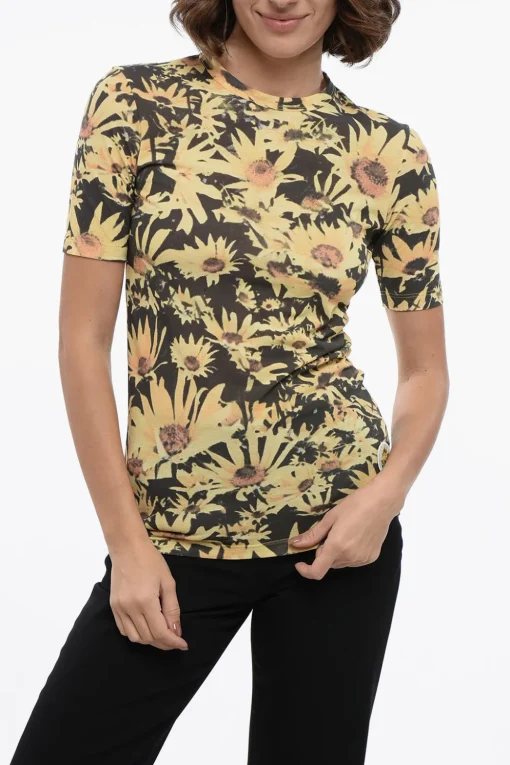 Outlet T-Shirt Girocollo SUNFLOWER in Cotone Tecnico Donna T-Shirts E Tops