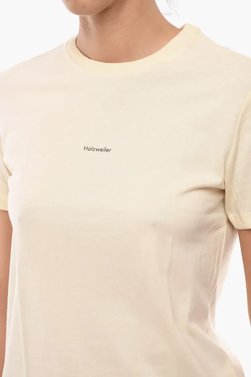Best T-Shirt Girocollo SUZANA in Tinta Unita con Logo Stampato Donna T-Shirts E Tops