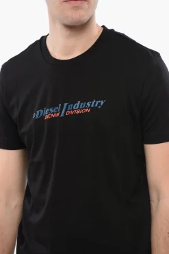 T-shirt Girocollo T-DIEGOR NEW INDUSTRIES in Cotone con Logo in Rilievo></noscript>Diesel Clearance
