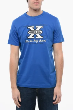 Best T-shirt Girocollo T-DIEGOR-K48 in Cotone con Stampa Frontale Uomo T-Shirt