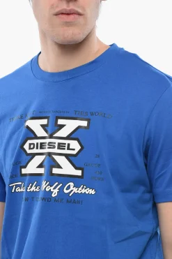 Best T-shirt Girocollo T-DIEGOR-K48 in Cotone con Stampa Frontale Uomo T-Shirt