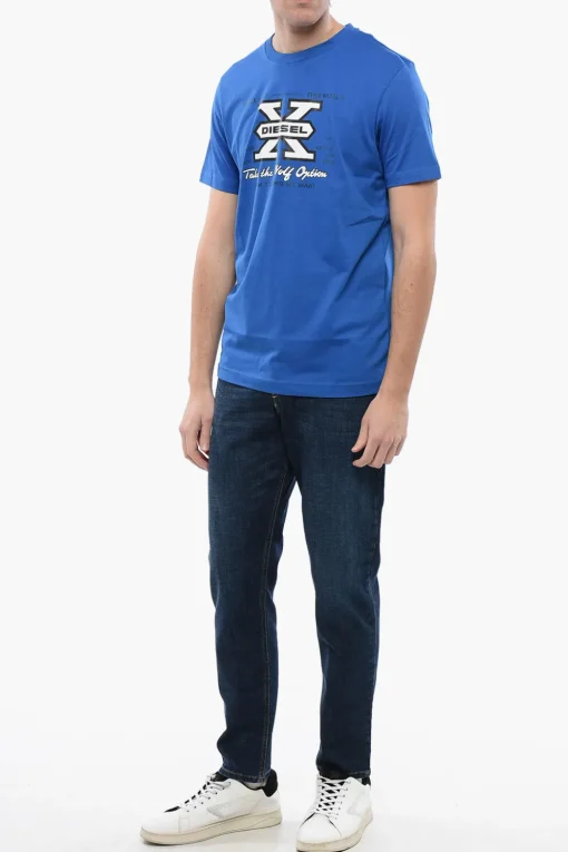 Best T-shirt Girocollo T-DIEGOR-K48 in Cotone con Stampa Frontale Uomo T-Shirt