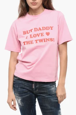 T-Shirt Girocollo THE TWINS in Cotone>Dsquared2 Clearance