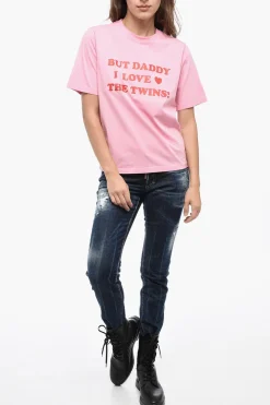 T-Shirt Girocollo THE TWINS in Cotone></noscript>Dsquared2 Clearance