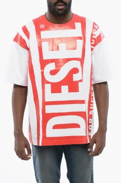 T-shirt Girocollo T-NABEL-M5 Con Maxi Logo Frontale>Diesel Fashion