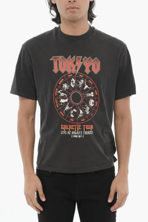 T-Shirt Girocollo TOKYO GALACTIC TOUR Stampata>Neil Barrett Fashion