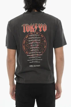 T-Shirt Girocollo TOKYO GALACTIC TOUR Stampata>Neil Barrett Fashion