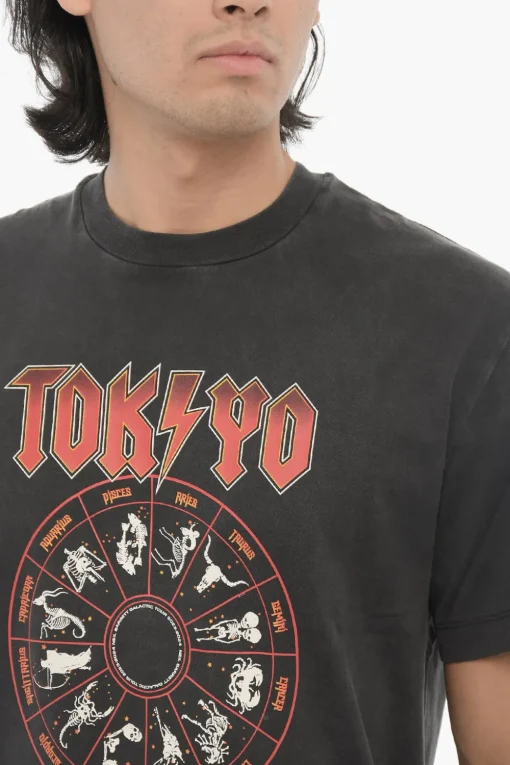 T-Shirt Girocollo TOKYO GALACTIC TOUR Stampata>Neil Barrett Fashion