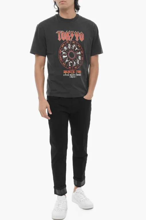 T-Shirt Girocollo TOKYO GALACTIC TOUR Stampata>Neil Barrett Fashion