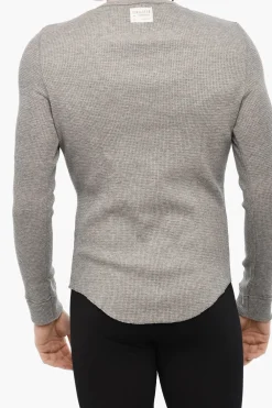 Fashion T-shirt Girocollo Underwear a Maniche lunghe con Fiocco Uomo Intimo