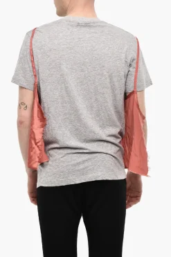 T-shirt Girocollo Underwear con Dettagli in Satin>Dsquared2 Fashion
