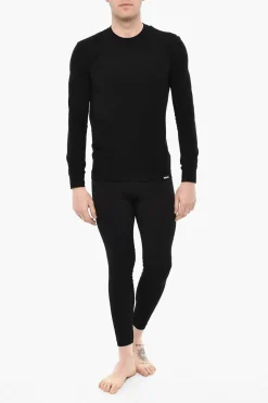 Sale T-shirt Girocollo Underwear a Maniche lunghe Uomo Intimo