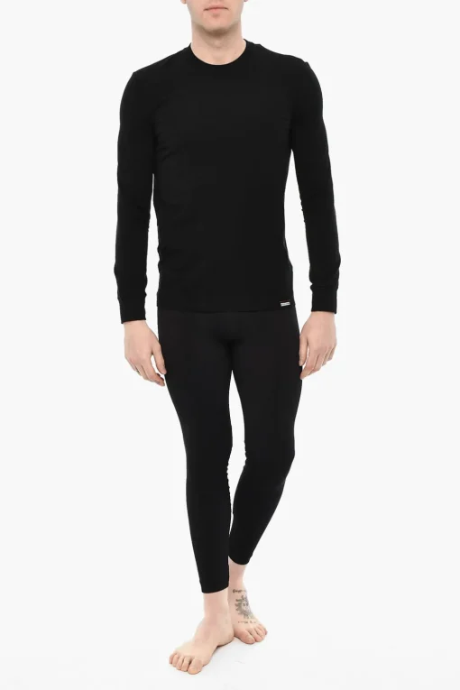 Sale T-shirt Girocollo Underwear a Maniche lunghe Uomo Intimo