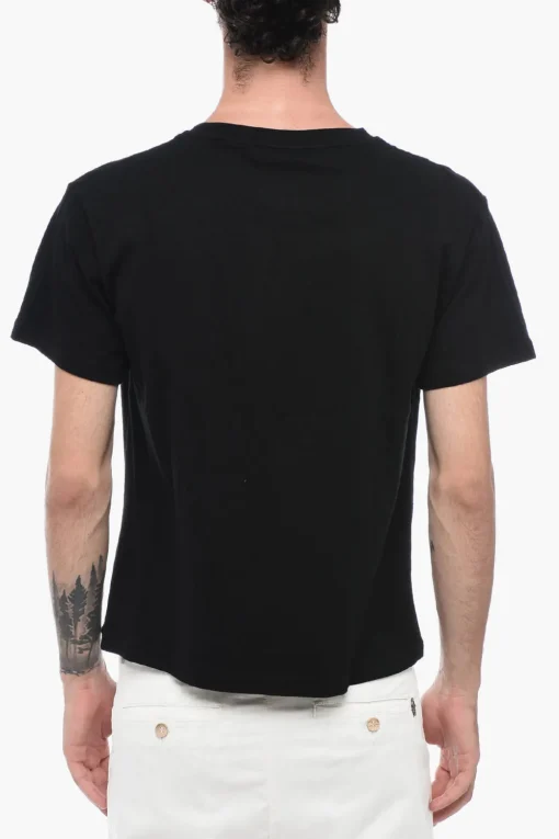 Hot T-shirt Girocollo UNISEX In Cotone con Logo in Strass Donna T-Shirt|T-Shirts E Tops