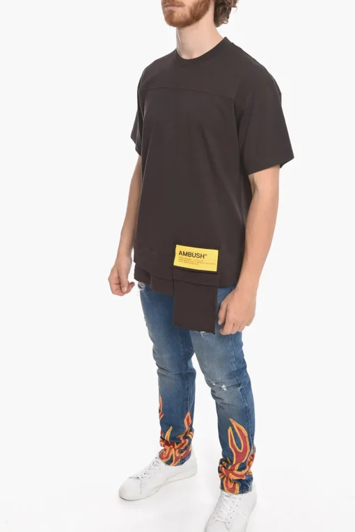 Hot T-Shirt Girocollo WAIST POCKET in Cotone Uomo T-Shirt