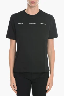 T-Shirt Girocollo W.KJERAG NATIONAL in Tinta Unita con Stampa sul Dietro>Holzweiler New