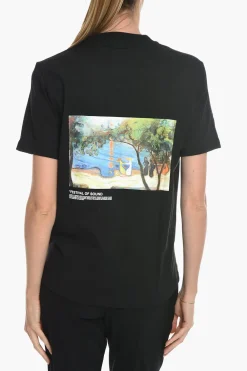 T-Shirt Girocollo W.KJERAG NATIONAL in Tinta Unita con Stampa sul Dietro>Holzweiler New