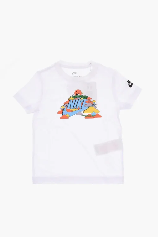 Outlet T-Shirt HAPPY CLOUD Girocollo con Stampa sul Fronte Bambino Abbigliamento