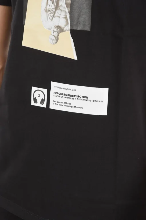 T-Shirt HERCULES IN REFLECTION in Cotone con Stampa>Neil Barrett Online