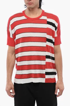 Clearance T-shirt In Lino A Righe Donna T-Shirts E Tops