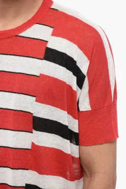 Clearance T-shirt In Lino A Righe Donna T-Shirts E Tops