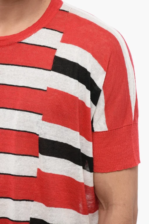 Clearance T-shirt In Lino A Righe Donna T-Shirts E Tops