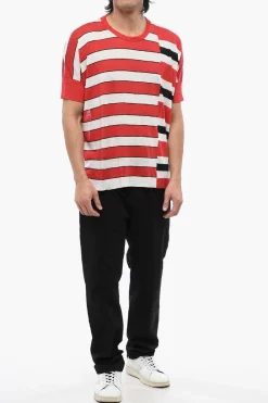Clearance T-shirt In Lino A Righe Donna T-Shirts E Tops