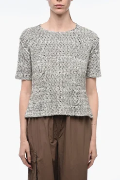 T-Shirt in Maglia con Cuciture Reverse>Jil Sander Hot
