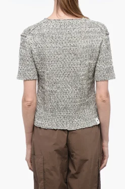 T-Shirt in Maglia con Cuciture Reverse>Jil Sander Hot