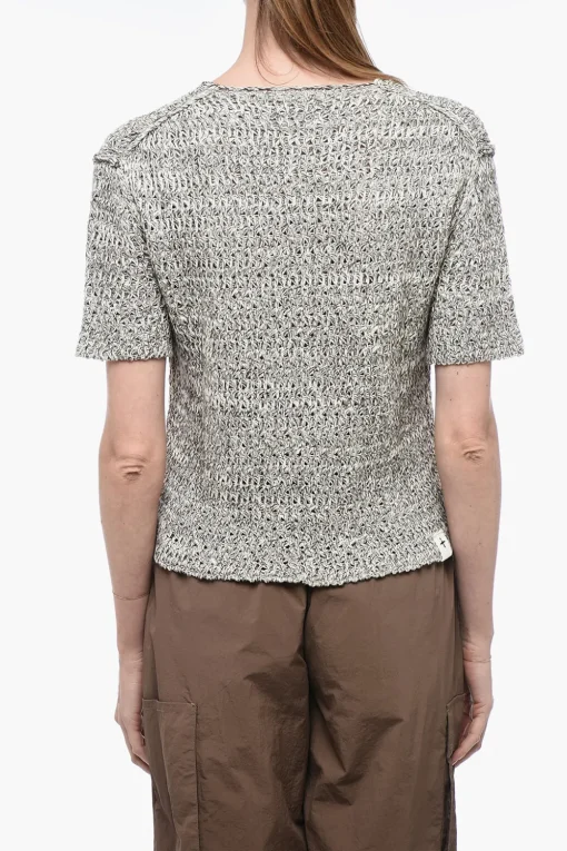 T-Shirt in Maglia con Cuciture Reverse>Jil Sander Hot