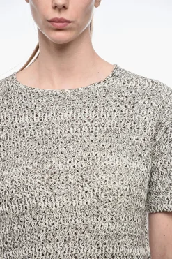 T-Shirt in Maglia con Cuciture Reverse></noscript>Jil Sander Hot