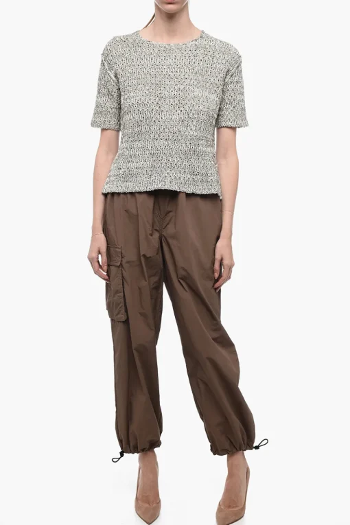 T-Shirt in Maglia con Cuciture Reverse>Jil Sander Hot