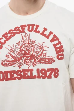 T-shirt JUSTIN con Stampa Logo></noscript>Diesel Sale