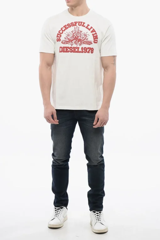 T-shirt JUSTIN con Stampa Logo>Diesel Sale