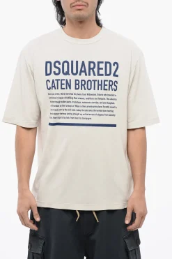 T-Shirt Loose Fit con Lettering>Dsquared2 Outlet