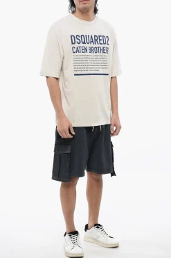 T-Shirt Loose Fit con Lettering></noscript>Dsquared2 Outlet
