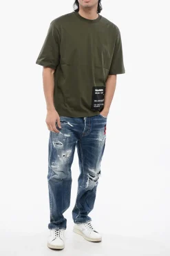 T-Shirt Loose Fit con Stampa Logo></noscript>Dsquared2 Sale