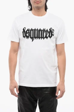 T-Shirt Loose Fit D2 GOTHIC in Cotone con Cristalli>Dsquared2 Sale