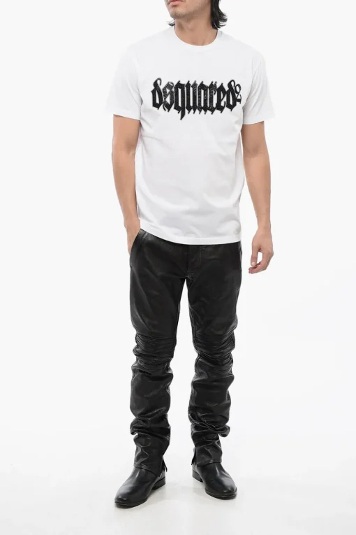 T-Shirt Loose Fit D2 GOTHIC in Cotone con Cristalli>Dsquared2 Sale