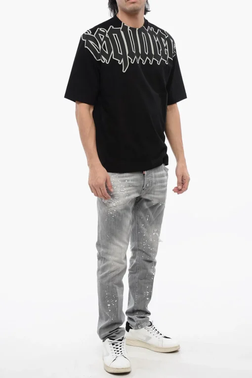 Sale T-Shirt Loose Fit D2 GOTHIC in Cotone Uomo T-Shirt