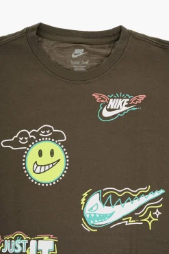 T-Shirt Loose Fit Stampata a Manica Lunga>Nike KIDS Hot