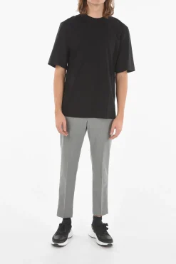 T-shirt MINIMAL in Jersey con Maniche in Nylon Stretch></noscript>Neil Barrett Clearance