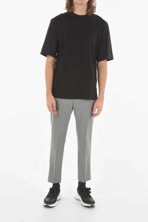 T-shirt MINIMAL in Jersey con Maniche in Nylon Stretch>Neil Barrett Clearance