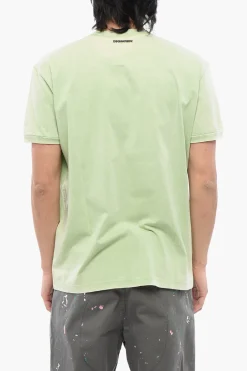 T-shirt Muscle Fit Con Stampa Spiaggia>Dsquared2 Sale