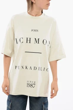 T-shirt Over PELAC con Stampa a Contrasto>John Richmond Outlet